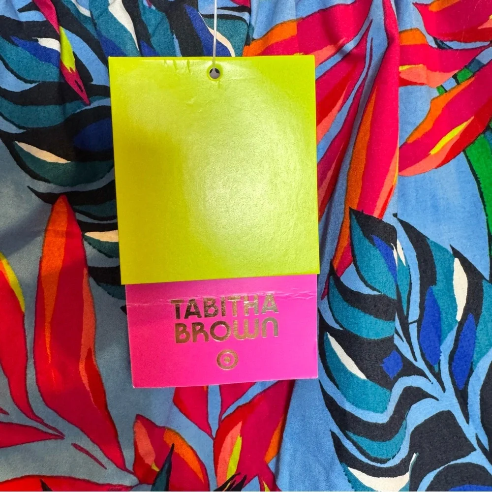 Tabitha Brown Target‎ Women's Tropical Print Tiered Ruffle Midi Skirt Size XL